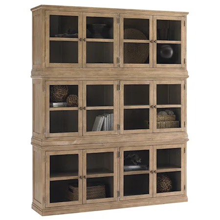 Sausalito Glass Door Stacked Curio Cabinet